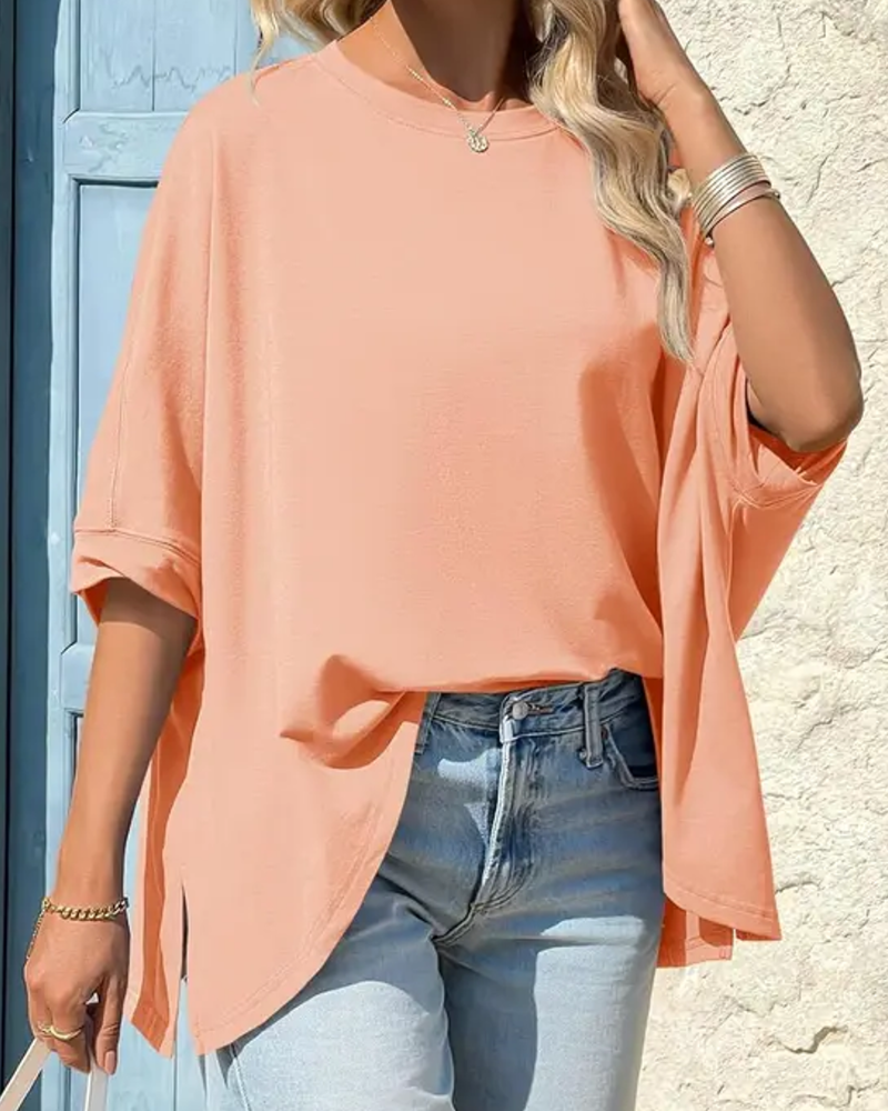 Loose Fit Everyday Batwing Sleeve T-Shirt