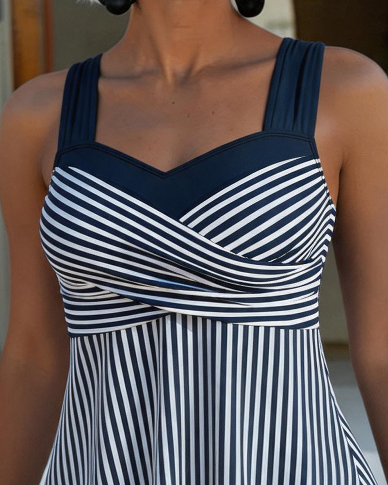 Striped Camisole Two-Piece Tankini