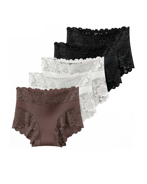 Solid Color Lace Panties