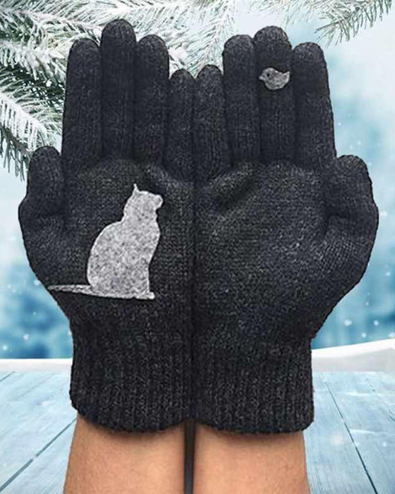 Cat style cotton gloves