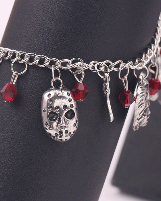 Halloween jason mask bracelet
