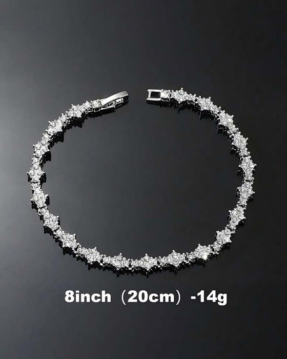 Classic Sparkling Cubic Zirconia Commemorative Bracelet