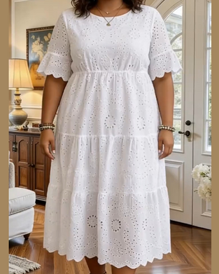 French Style Hollow Out Elegant Dress