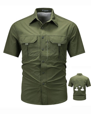 Short-Sleeved Retro Work Shirt