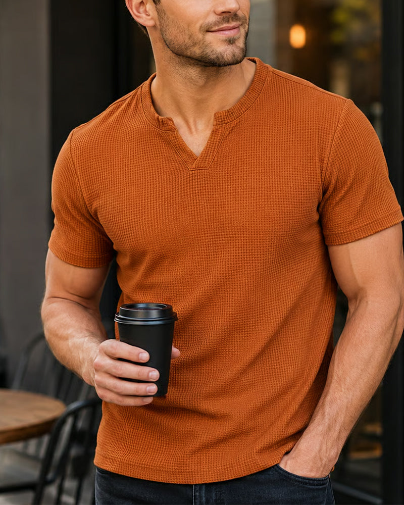 Men's Waffle Casual T-Shirt