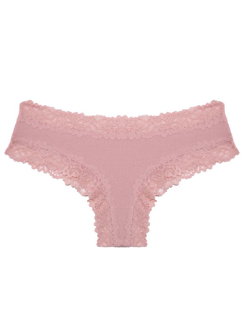 Ribbed-edge triangle panties