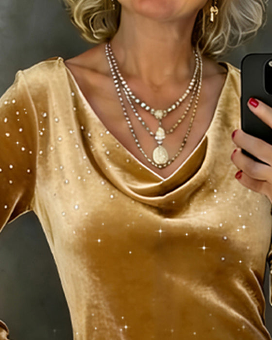 Fine Shimmer Straight Dress