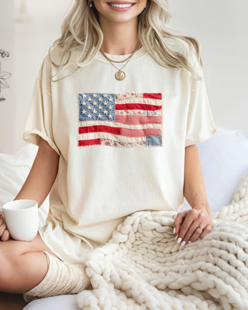 Fourth of July American Flag T-Shirt