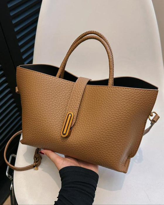 Women's Elegant Solid Color French Style Handbag