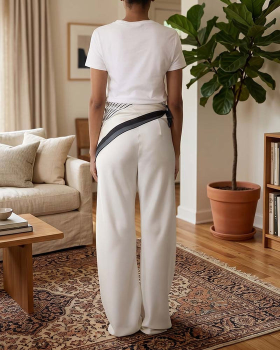 Casual Solid Color Straight Pants