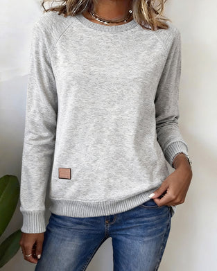 Round Neck Fashionable Casual Sweatshirt