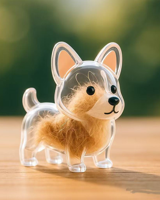 Dog Hair Keepsake Keychain - Memory Capsule Pendant