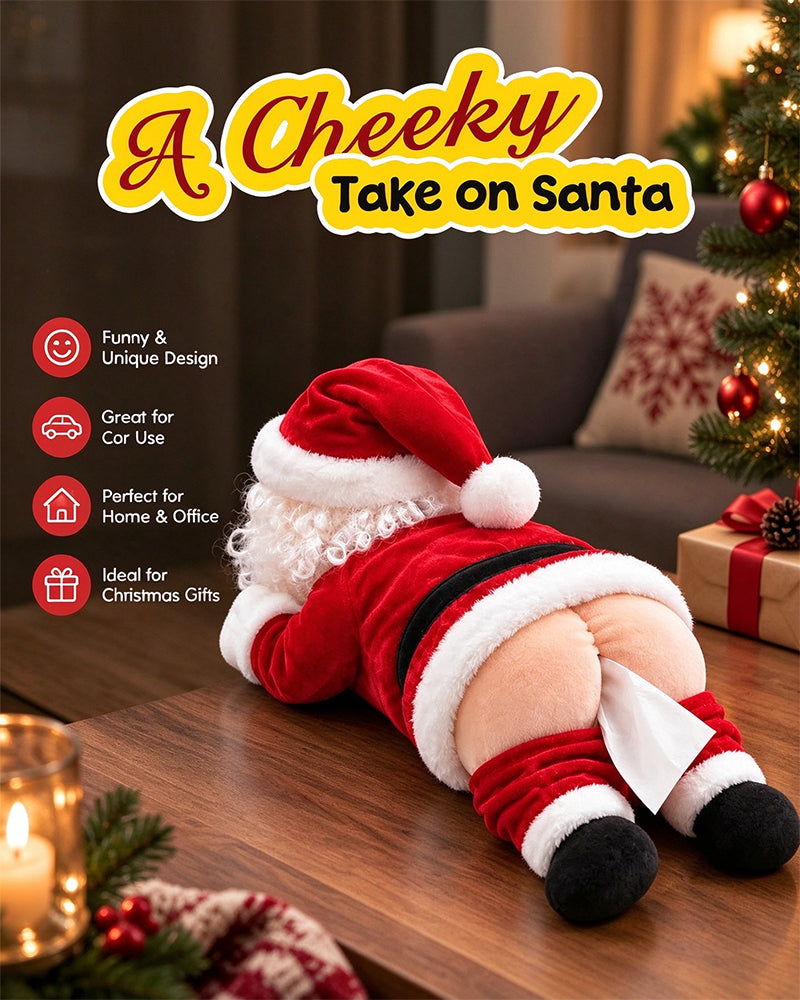 🎅😂 Funny Santa Claus Design Tissue Box Cover