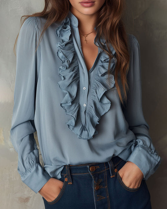Ruffled Fashionable And Elegant Blouse