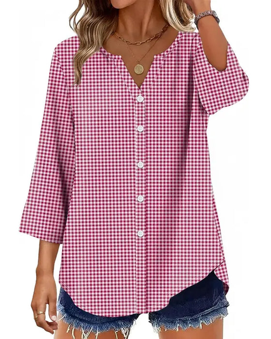 Polka Dot Print Loose Fit Blouse