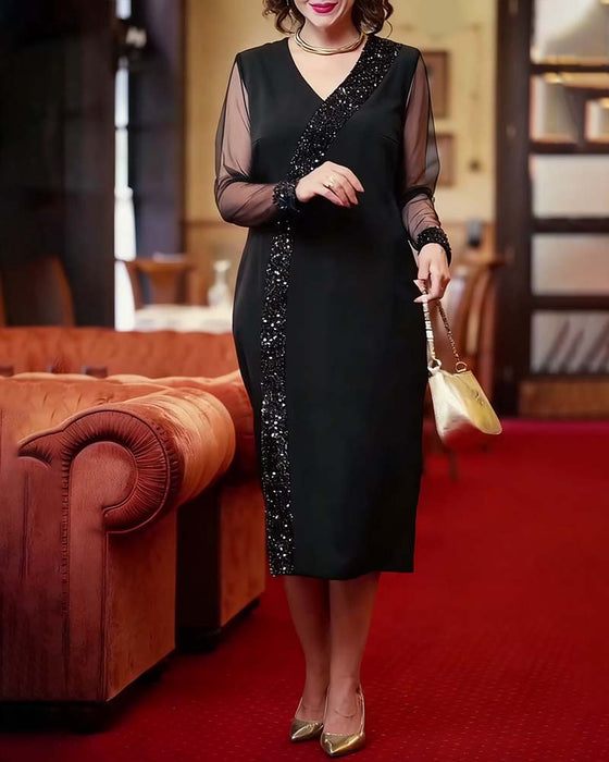 Solid Color Fashionable Straight Dress