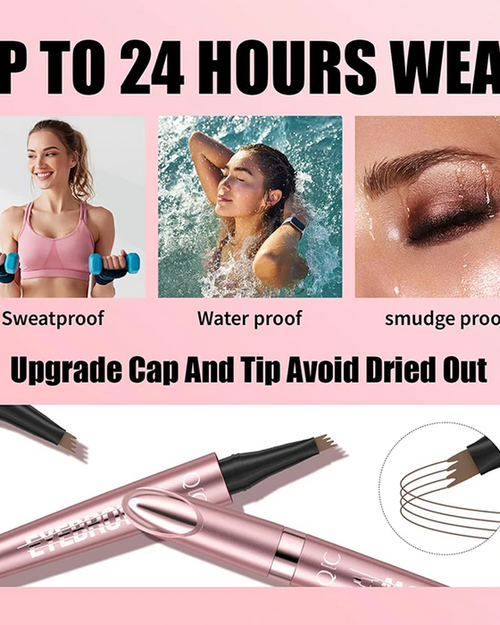 Four-claw liquid eyebrow pencil