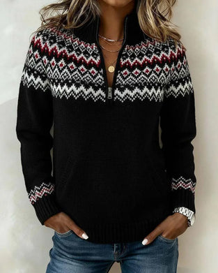 Vintage Half-Zip Collar Pullover