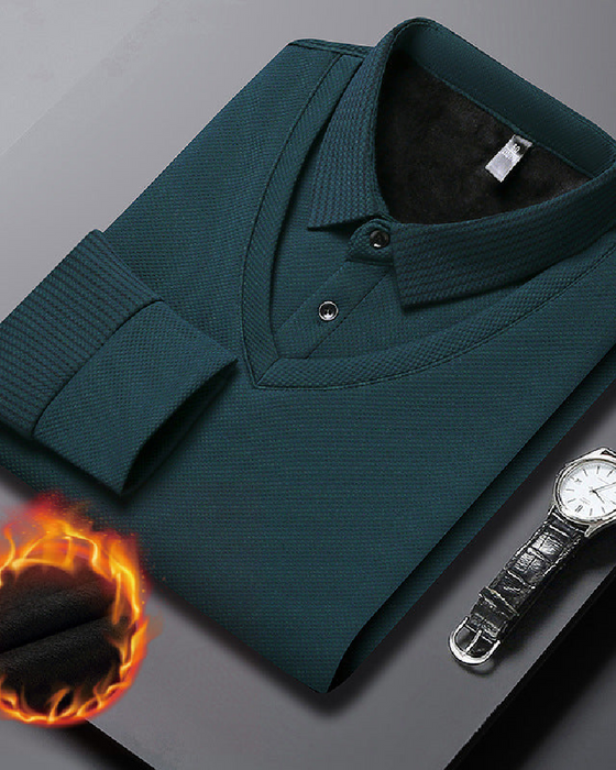 ⏳Limited Time 50% Off💥Striped Lapel Fake Two-Piece Shirt