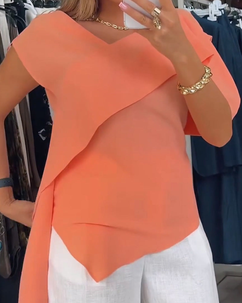 Ruffle Design Fashion Blouse