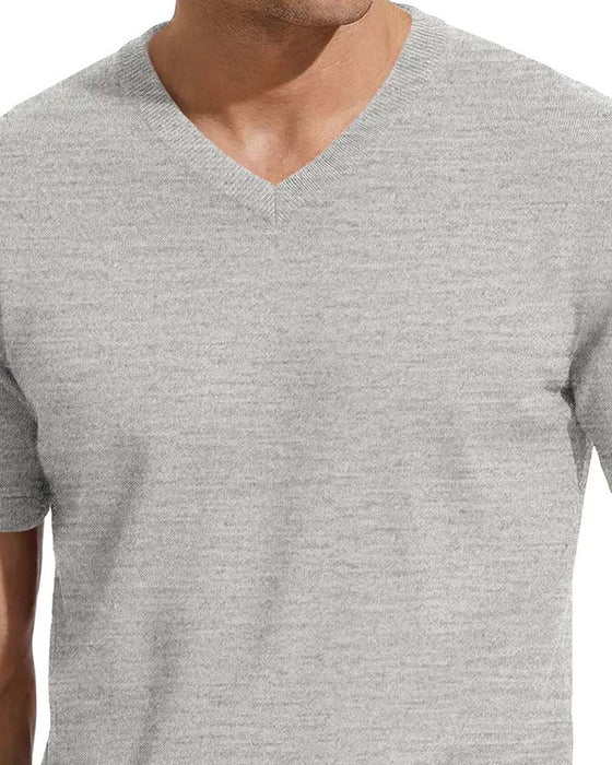 Mini V-Neck Casual Solid Pullover