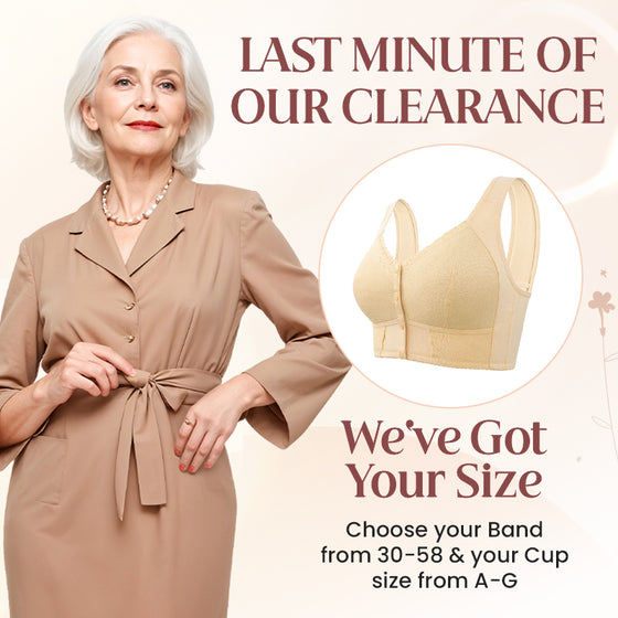 Front Closure Breathable Bra for Seniors