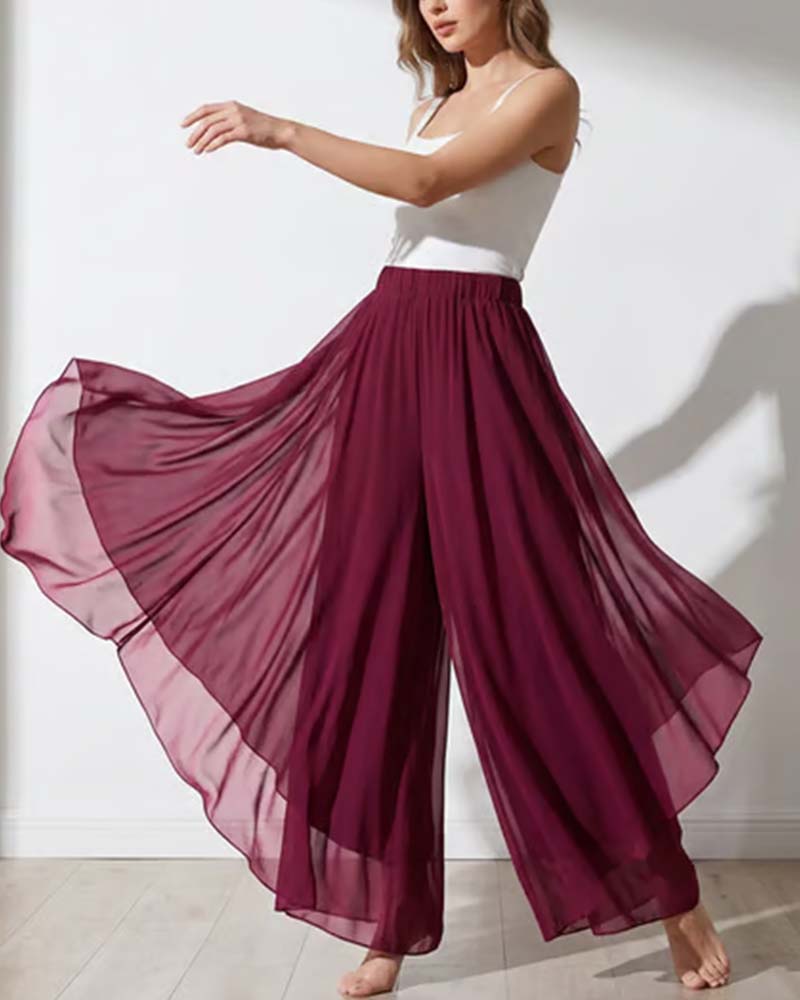 Loose Asymmetrical Casual Wide-Leg Pants