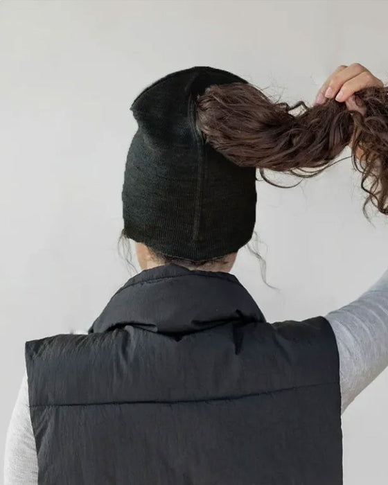 Knitted Magnetic Fashion Ponytail Beanie