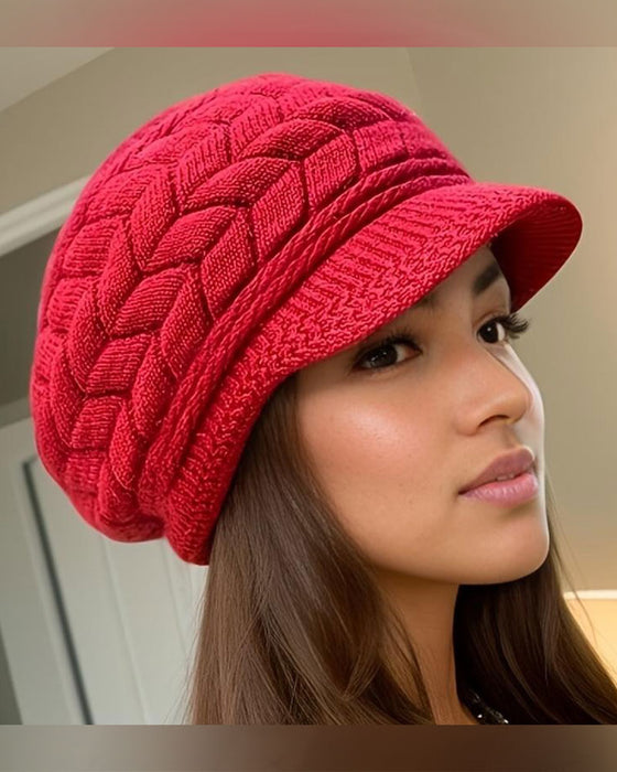 Womens Cable Knit Winter Slouchy Beanie Hat Soft Warm Stretchy