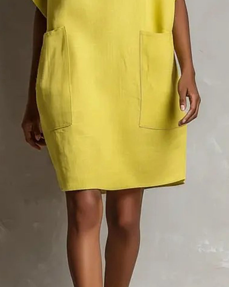 Round Neck Shift Dress