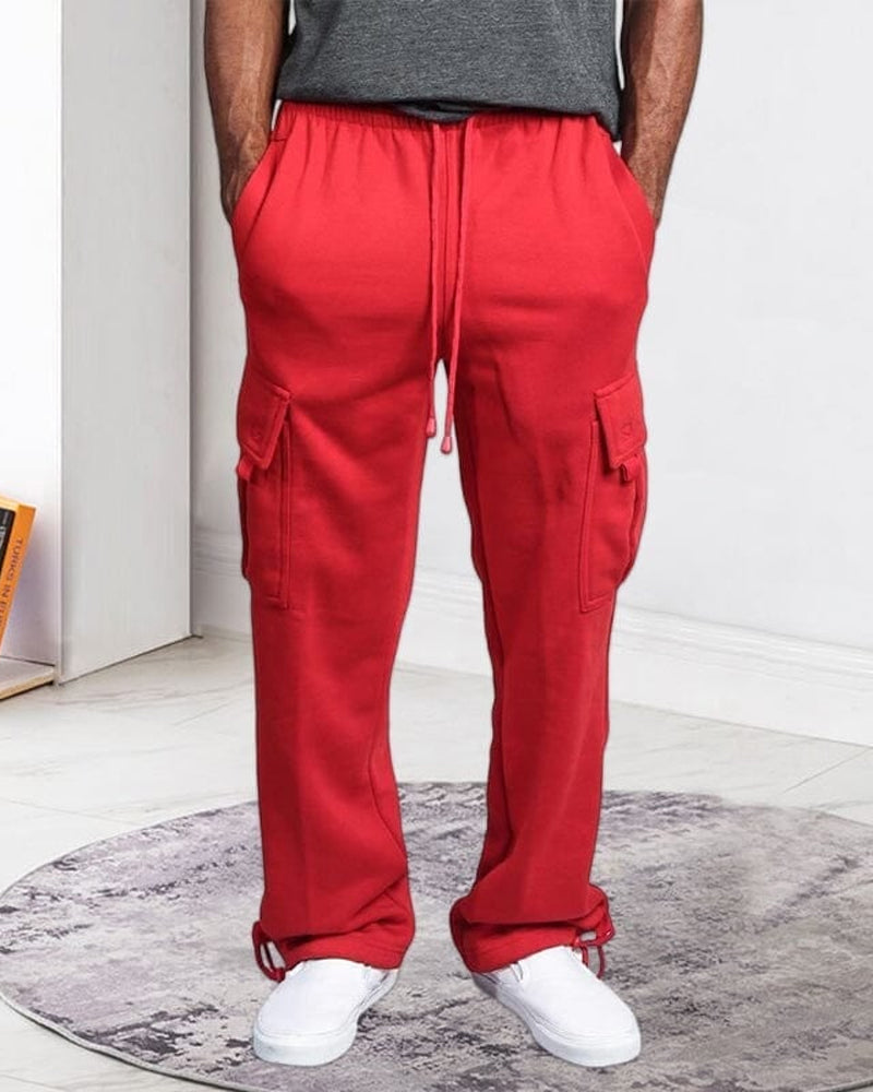 Men's Straight Cargo Trousers Pants