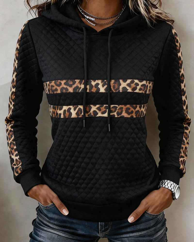 Argyle Leopard Slim Fit Sweatshirt