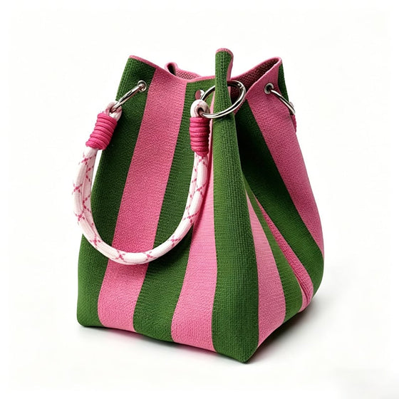 Mini Knit Bucket Tote Bag