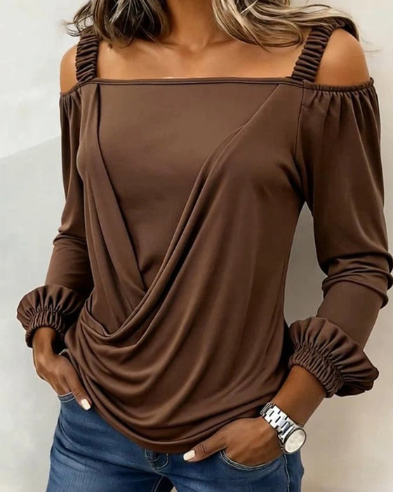 Cami Off-Shoulder Cross Puff-Sleeve Top