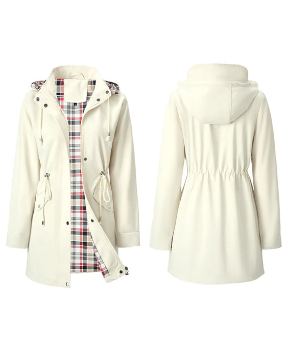 Women Waterproof Long Hooded Trench Coats