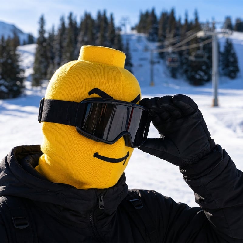 Funny ski headgear