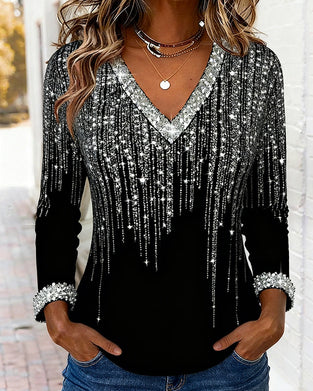 V-Neck Fashionable Loose Top