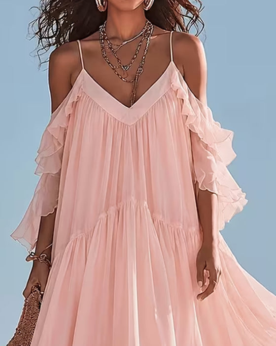 Camisole Ruffle Casual Dress