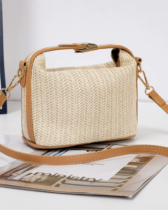 Straw Woven Lunch Box Bag
