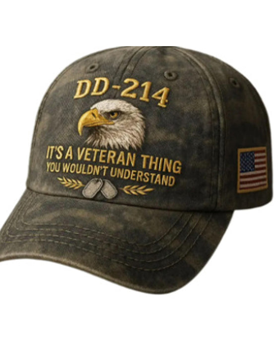DD-214 Veteran 3D Embroidered Cap