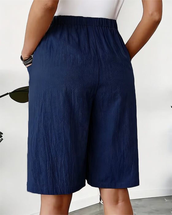 100% Cotton Casual Pocket Design Shorts