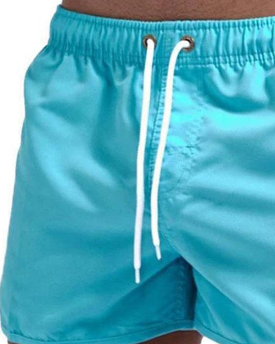 Elastic Waist Drawstring Quick-Dry Sports Shorts
