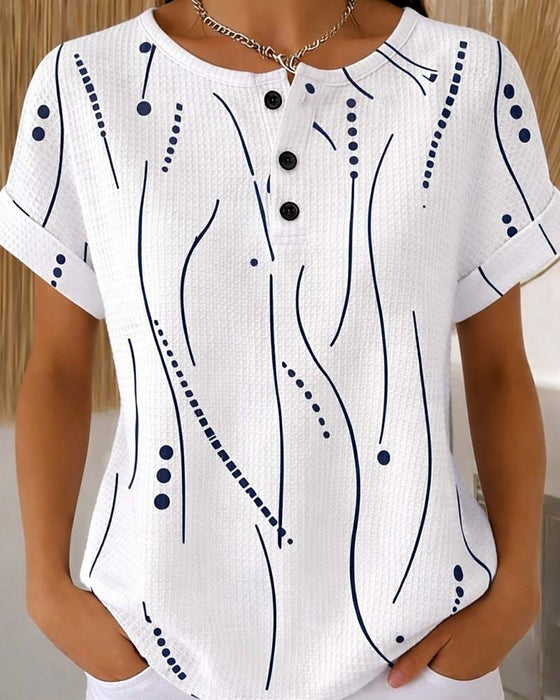 Round Neck Short-Sleeved T-Shirt
