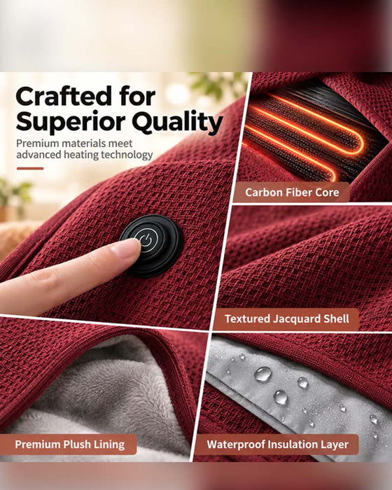 USB Heated Scarf with 3 Heat Levels