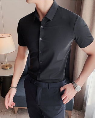 Men's Stretch Short Sleeve Dress Shirts