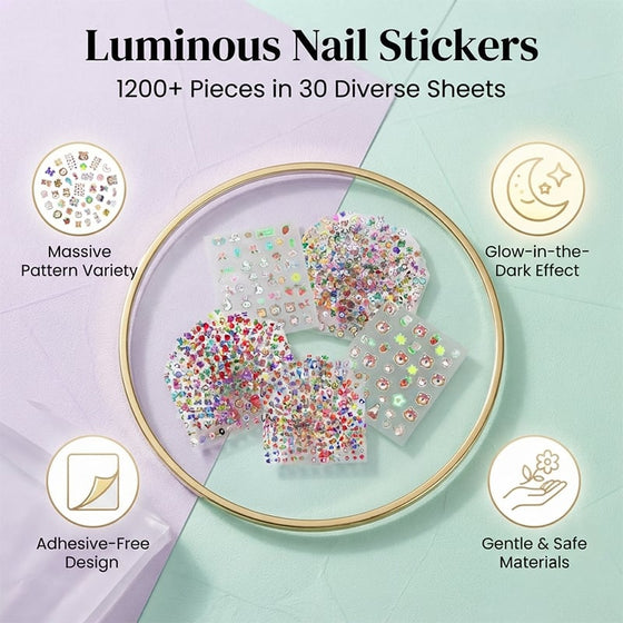 Glow-in-the-Dark Nail Stickers for Kids