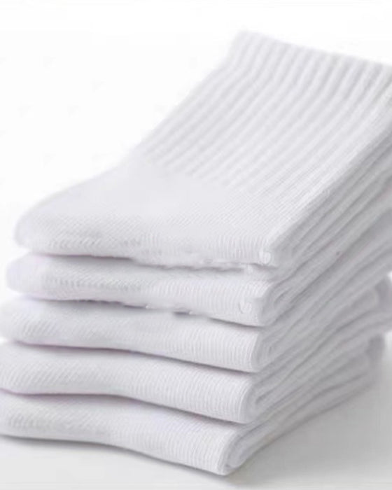 Simple solid color comfortable socks