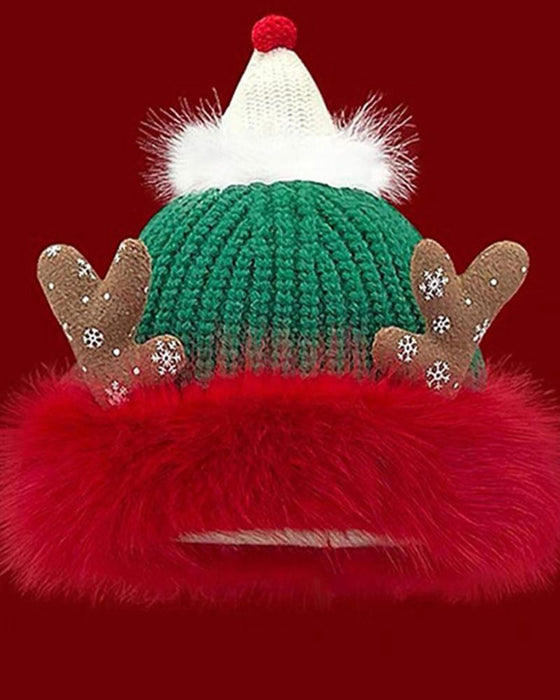 Christmas Style Festival Celebration Joyful Knitted Hat
