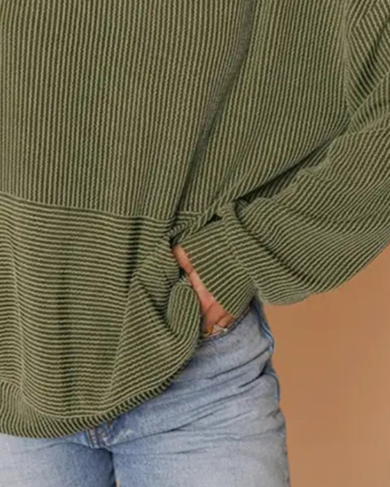 Loose Twist Hoodie Pullover