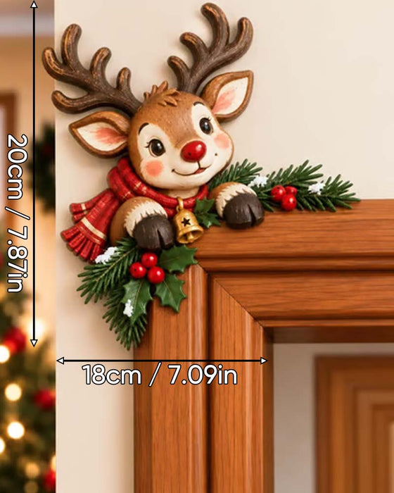 Christmas Peekaboo Door Frame Corner Decor